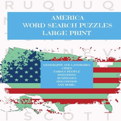 America Puzzle Activity Book for Teens and Adults Large Print Nic