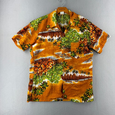 #ad #ad Vintage 60s 70s K Mart KMART Shirt Mens Large Polyester Aloha Hawaiian $38.99