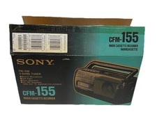 SONY CFM-155 Cassette Recorder AM/FM Radio Portable Vintage Audio Player NOB NEW
