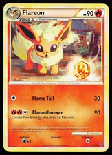 Flareon 26/90 Uncommon HGSS Undaunted Pokemon Card
