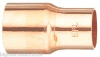 (50) Elkhart 32072 1 X 3/4 Wrot Copper Pipe Reducer Fittings (50) Elkhart 32072 1 X 3/4 Wrot Copper Pipe Reducer Fittings