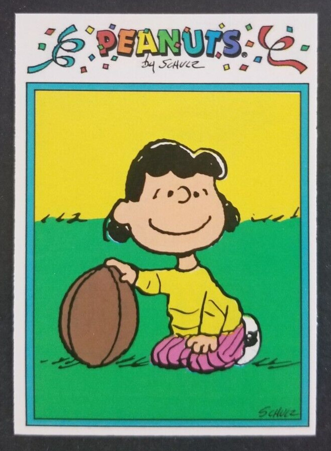 Lucy Playing Football 1995 Peanuts Card #3 (NM)