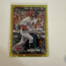 2024 Topps Nick Martini #US318 Yellow Crackle 27/50  Cincinnati Reds
