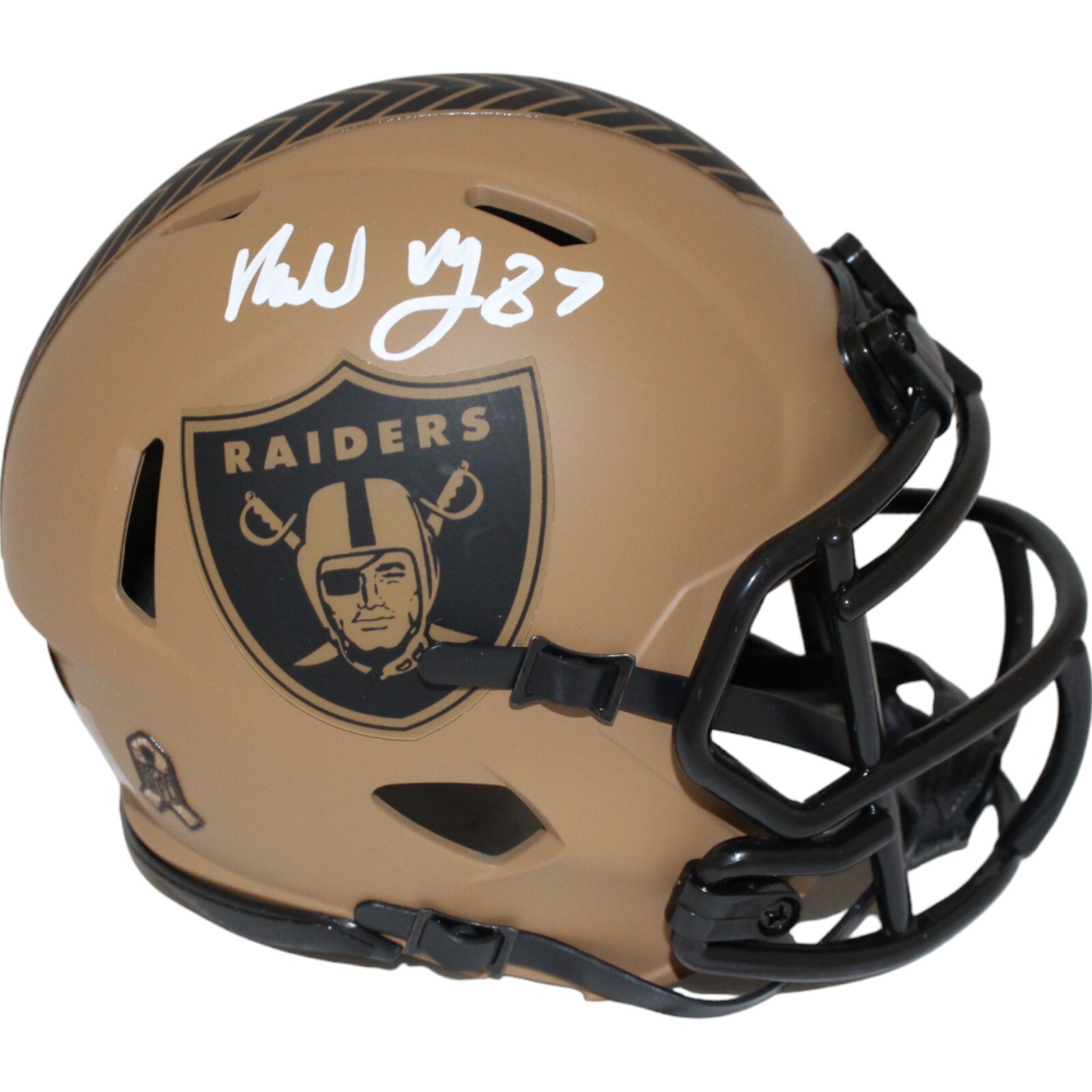 Michael Mayer Autographed Signed Las Vegas Raiders 23 Salute Mini Helmet Beckett 