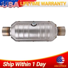 Catalytic Converter 2.5" Inlet / Outlet Universal-Fit w/Heat Shield EPA OBD2