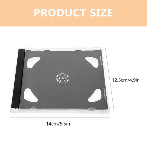 6 Pcs Plastik -CD -Scheibebox DVD-Organizer Und -Speicher Leere CD-Hüllen - Afbeelding 2 van 12