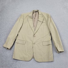 Brooks Brothers Blazer Mens 42L Beige Pockets Suit Jacket Sport Coat