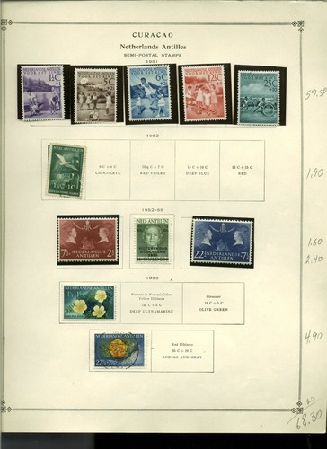 Collection, Netherlands Antilles B Scott Pages, 1942/1978, Cat $164, Mint & Used - 第 1/15 張圖片