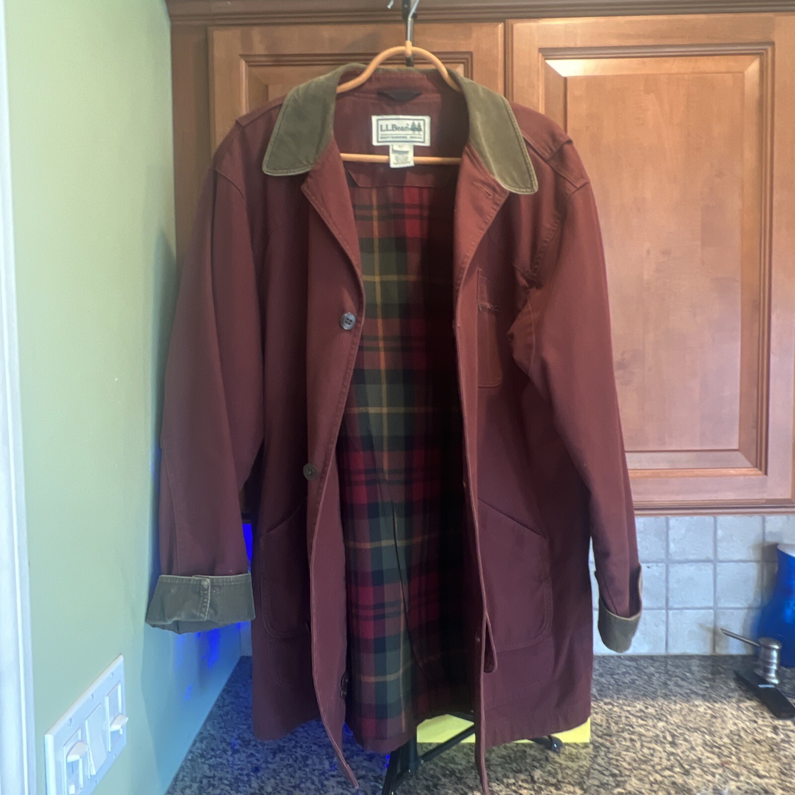 Vintage L.L Bean Men's Original Field Coat Cotton Lined Size XLT Red