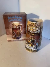 Anheuser Busch Lidded Beer Stein National Landmark Clydesdale Stables in box