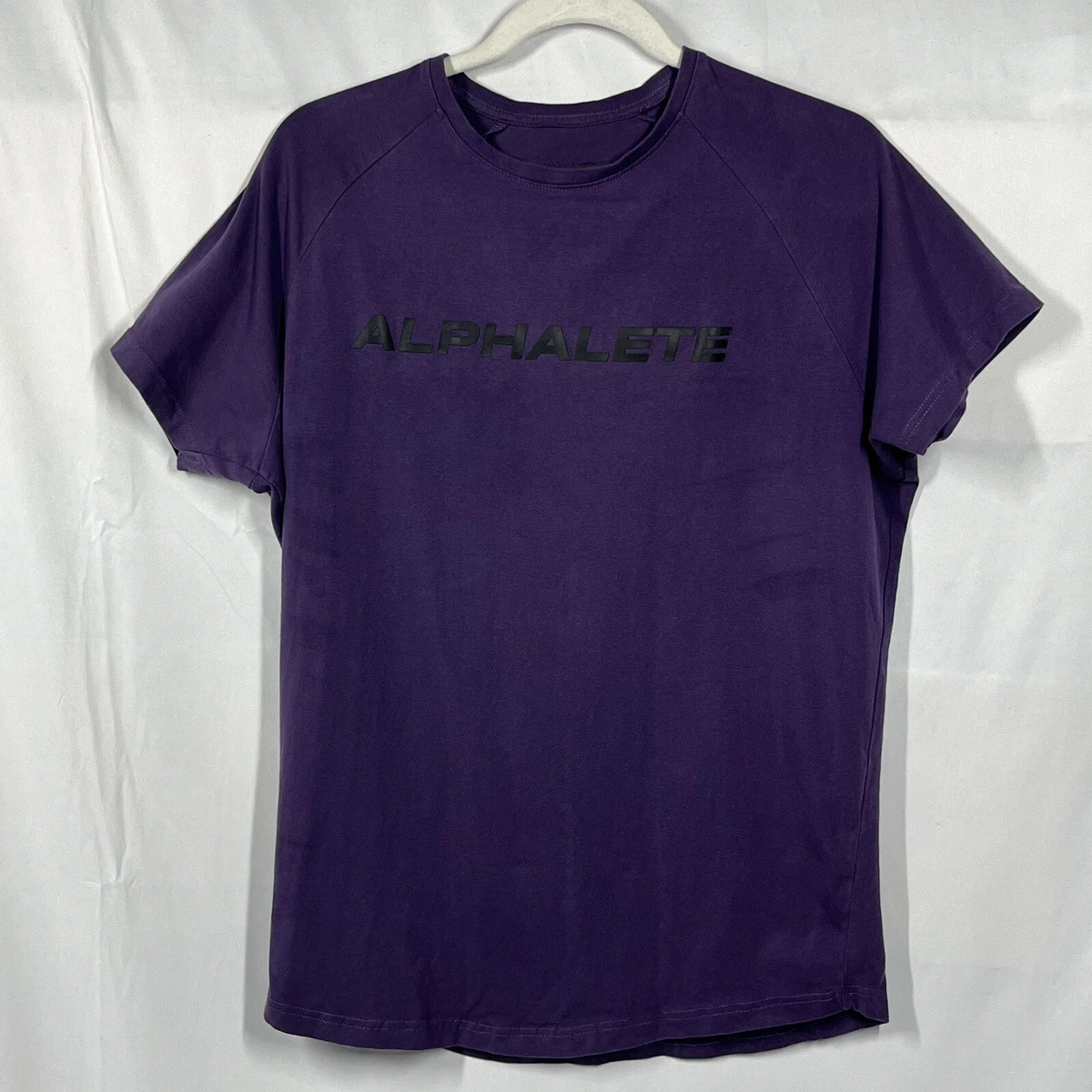 Purple shirt sale with black letters