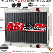 4Row Aluminum Radiator For 59-63 Chevy Impala/El Camino 60-65 Bel Air/ Biscayne