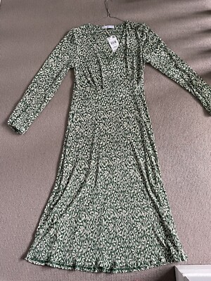 midi green sweater dress Green Ribbed Midi Dress main image 0