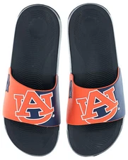 FOCO NCAA Men's Auburn Tigers Tide Cropped Big Logo Raised Slides
