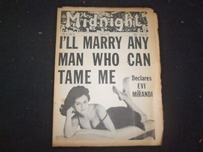 1965 JULY 5 MIDNIGHT NEWSPAPER - EVI MIRANDI: I'LL MARRY ANY MAN - NP 7345