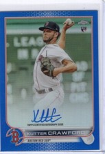 2022 Topps Chrome Blue Refractor Auto /150 Rookie Kutter Crawford Boston Red Sox