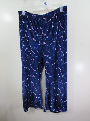 Personal Identity Pajama Pants Size L Blue Stars Moons Dream Elastic Drawstring