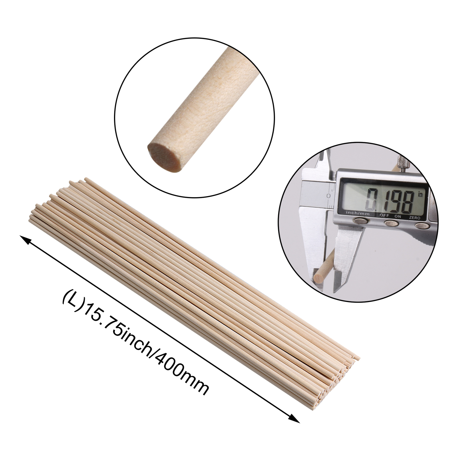 50pcs Wooden DIY Model Kits 5 * 400mm for Lace Sticks, Various Model