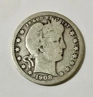 1908-D  Barber-Liberty Head Quarter Dollar - AVM 1908