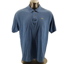 Lacoste Classic Fit Blue Short Sleeve Mens Polo Shirt Size 8 / 3XL