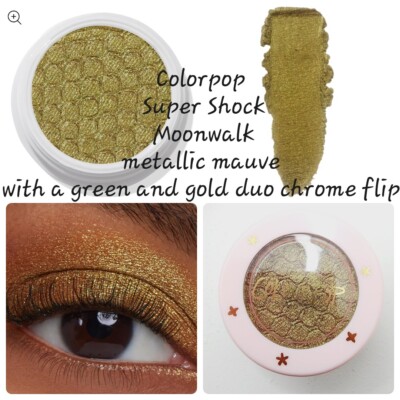 COLOURPOP Super Shock Shimmer Eyeshadow ~ MOONWALK ~ MAUVE, Green