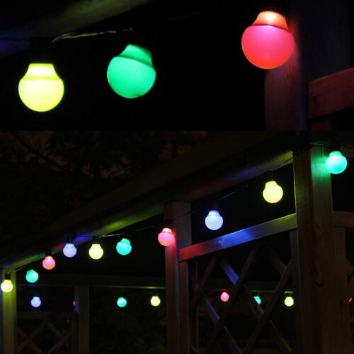 DEL Fête Lumière 12,5 m de long avec 50 lanternes-Boules colorées - Photo 1/5