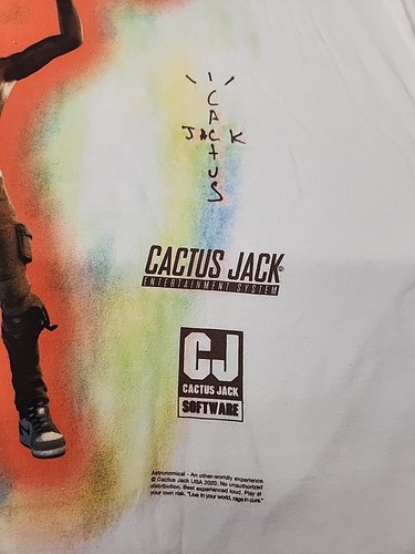Travis Scott X Fortnite Rage Emote Astronomical CACTUS JACK T-Shirt Size xxl 2xl - Picture 4 of 11