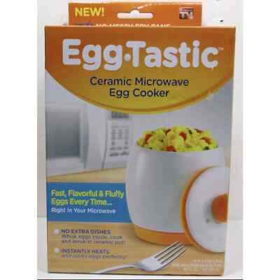Egg Tastic Ceramic Microwave Egg Cooker Poached - As Seen On TV - NEW IN BOX