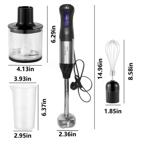 Hand Blender Electric 1000W Immersion Silent 4-in-1 Stick Mixer, Food Whisk NEW - Picture 11 of 12
