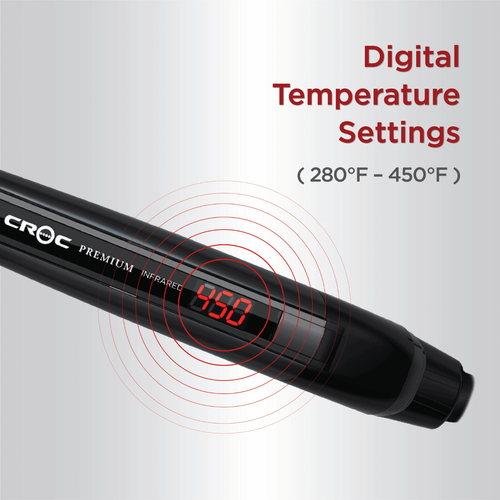 Premium Infrared Black Titanium Flat Iron 1.5" - Picture 2 of 9