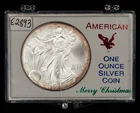 2002 1 oz Silver Eagle - BU Pastel Toning - Christmas - SKU-E2893
