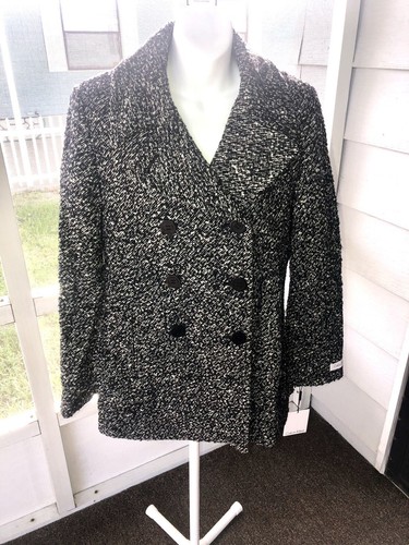 $290 Calvin Klein WOOL BOUCLE JACKET 