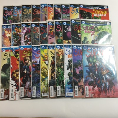 Suicide Squad #1-30 DC Rebirth 2016 Serie. NM or Better. Eingetütet und mit Kartonunterlage verstärkt.