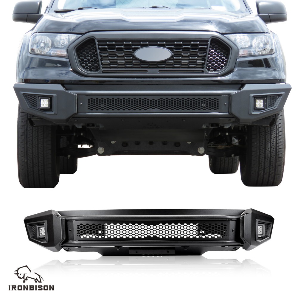Barde Front Bumper for 2019-2023 Ford Ranger Truck  Guard  with Fog Lights Black