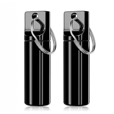 Keychain Pill Holder – Large Capacity Waterproof Travel Pill Organizer Pill C...