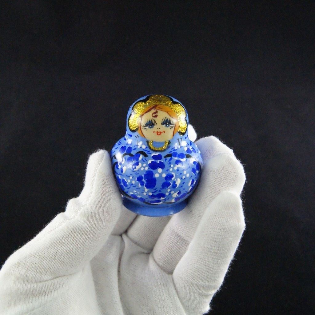 Nesting Dolls Small 10 pcs Sky Blue with Ultramarine