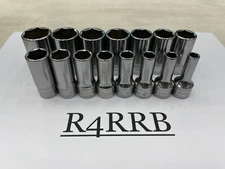 Snap-on Tools NEW 15pc 3/8" Drive Metric 6PT Semi Deep Socket Bonus Set 215FSMSY