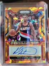 Rod Strickland 2021-22 Prizm Basketball Orange Ice Penmanship Auto SP Autograph