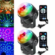 2 Pack RGB Party Disco Lights Ball Sound Activated Strobe Led DJ Bulb Dance Lamp