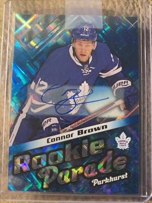 16-17 Connor Brown Parkhurst Rookie Parade Blue Auto Rare RC Oilers