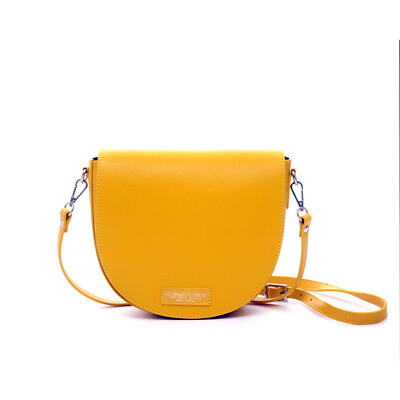 Woman crossbody bag Spalding Francy Tourist in yellow leather small for  shoulder