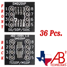 SOIC08 TSSOP08 Black PCB Adapter Boards for SMD to DIP Panel of 36