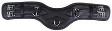 Horse English Black Padded Leather Comfort Contoured Dressage Girth 97MI02BK