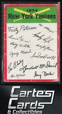 Thurman Munson 1974 Topps #NNO 1 * Variation Team Checklists New York Yankees