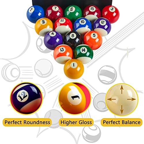 Billmart Billiard Balls Set 16 Pool Table Balls Deluxe eBay