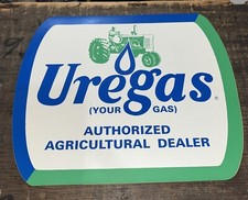 Vintage NOS 10&rdquo; Decal Uregas Authorized Agricultural Dealer Tractor Sticker  PBB