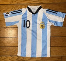 Vintage 2010 World Cup Argentina Home Jersey Youth Medium (12) Adidas Messi #10
