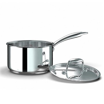 Ciwete 2 Quart Sauce Pan with Lid, Tri Ply Stainless Steel Saucepan 2 Qt with...