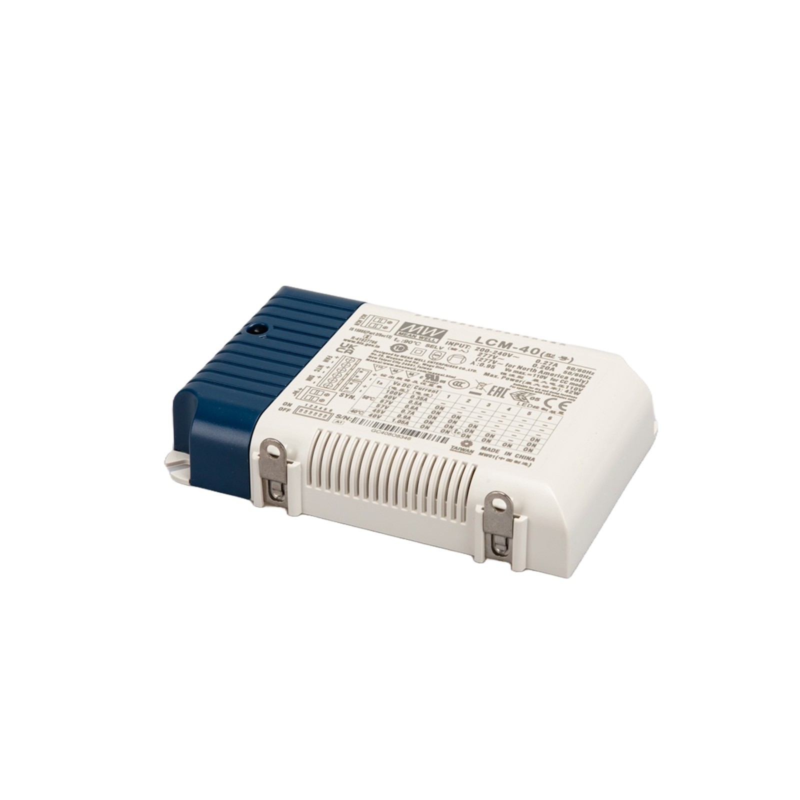 Mean Well LCM 25/40/60 Plastic Case Single SNT 42W 0.35A-1.05A CC