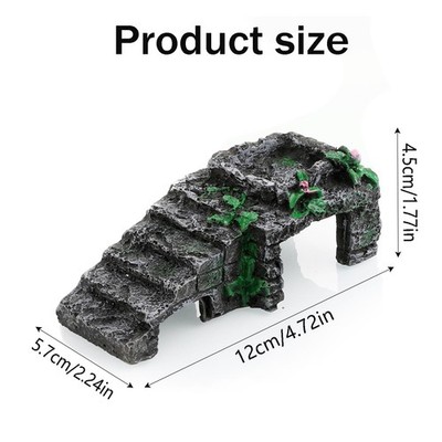 3in1 Hermit Crab Climbing Toys Resin Platform Food Dish Hideout